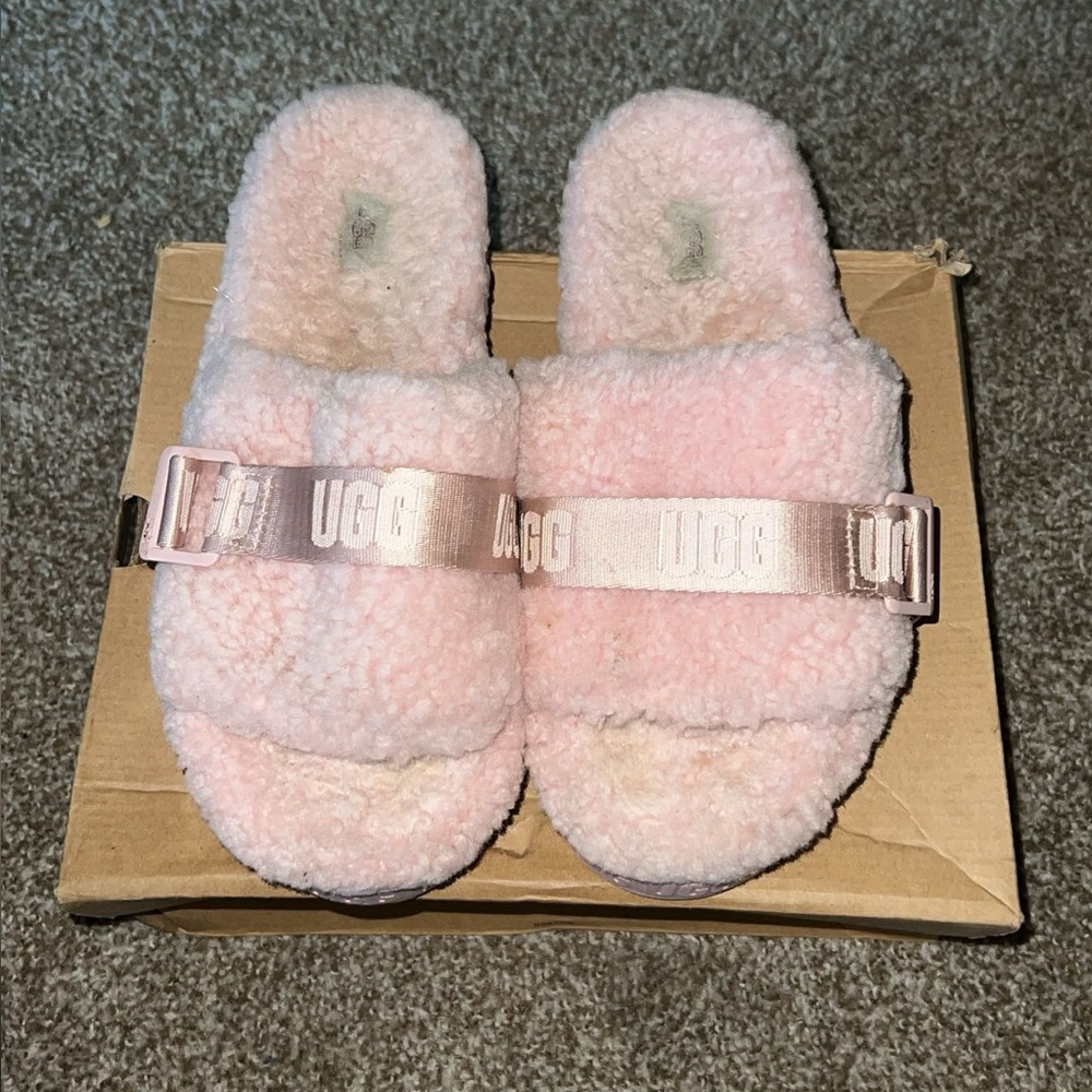 UGG Blush Fluffy Slide Sandals